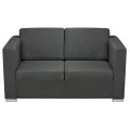Ensemble de canapés deux pièces Tissu Gris foncé