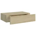 Étagères à tiroirs murales 2 pcs chêne 40x23,5x10 cm MDF