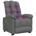 Fauteuil de massage Gris foncé Tissu