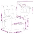 Fauteuil de massage Gris foncé Tissu