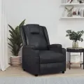 Fauteuil inclinable Noir Similicuir