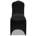 Housse extensible de chaise Noir 6 pcs