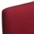 Housse de chaise droite extensible 4 pcs Bordeaux