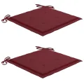 Chaises à manger d'extérieur lot de 2 et coussins Acacia massif