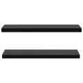 Étagères murales flottantes 2 pcs Noir 120x20x3,8 cm