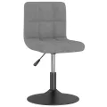 Tabouret de bar pivotant Gris clair Velours