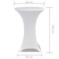 Housses élastiques de table Ø 60 cm Blanc 2 pcs
