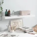 Étagère murale flottante Blanc brillant 80x23,5x3,8 cm MDF