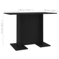 Table de salle à manger Noir 110 x 60 x 75 cm Aggloméré