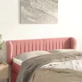Tête de lit avec oreilles Rose 147x23x78/88 cm Velours