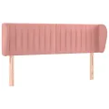 Tête de lit avec oreilles Rose 147x23x78/88 cm Velours