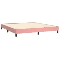 cadre de lit avec matelas Rose 160x200 cm Velours