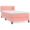 cadre de lit et matelas Rose 80x200 cm Velours