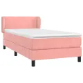 cadre de lit et matelas Rose 80x200 cm Velours
