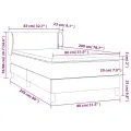 cadre de lit et matelas Rose 80x200 cm Velours