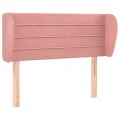 Tête de lit avec oreilles Rose 103x23x78/88 cm Velours