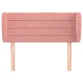 Tête de lit avec oreilles Rose 103x23x78/88 cm Velours