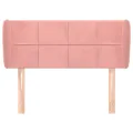 Tête de lit avec oreilles Rose 103x23x78/88 cm Velours