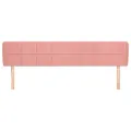 Tête de lit avec oreilles Rose 203x23x78/88 cm Velours