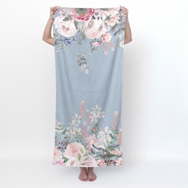 Bath towel HappyFriday Soft Bouquet Multicolour 70 x 150 cm