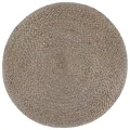 Pouf fait à la main Gris clair 45 x 30 cm Jute