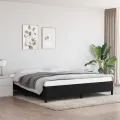 Cadre de lit sans matelas noir 200x200 cm tissu