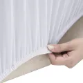 Housse extensible de canapé 2 places Blanc Jersey de polyester