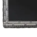 Table de jardin gris 80x80x74 cm résine tressée