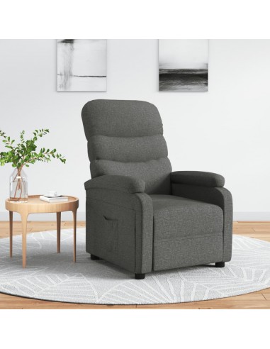 Fauteuil inclinable Gris foncé Tissu