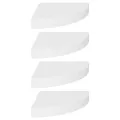 Étagères d'angle flottantes 4 pcs blanc 25x25x3,8 cm MDF
