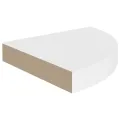 Étagères d'angle flottantes 4 pcs blanc 25x25x3,8 cm MDF