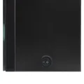 Armoire de salle de bain à miroir LED 89x14x62 cm noir brillant