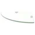 Étagère de coin + supports chromés Verre Transparent 35 x 35 cm