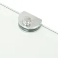 Étagère de coin + supports chromés Verre Transparent 35 x 35 cm