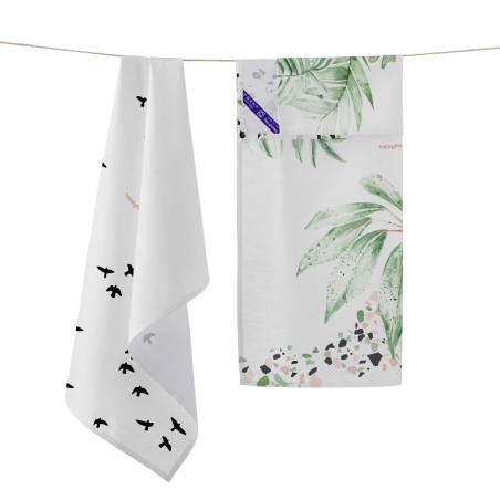 Tissu de cuisine HappyFriday Delicate Multicouleur 70 x 50 cm (2 Unit