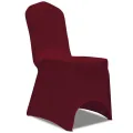 Housses élastiques de chaise Bordeaux 24 pcs