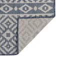 Tapis à tissage plat d'extérieur 120x170 cm Rayures bleues
