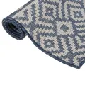 Tapis à tissage plat d'extérieur 120x170 cm Rayures bleues