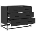 Armoire à tiroirs noir 70x41x56 cm bois d'ingénierie