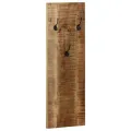 Porte-manteau mural 2 pcs Bois de manguier massif 36x110x3 cm
