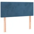 cadre de lit avec matelas Bleu foncé 100x200 cm