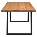 Table à manger marron clair 220x100x74 cm bois de chêne massif