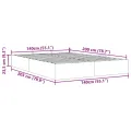  Cadre de lit ottoman sans matelas noir 140x200 cm velours