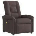Fauteuil de massage inclinable Marron foncé Tissu