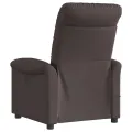 Fauteuil de massage inclinable Marron foncé Tissu