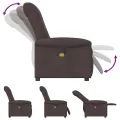 Fauteuil de massage inclinable Marron foncé Tissu
