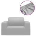 Housse extensible de canapé Gris Jersey de polyester