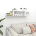 Étagère TV murale Blanc 125x18x23 cm Bois d’ingénierie