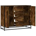 Buffet chêne fumé 92x35x76 cm bois d'ingénierie