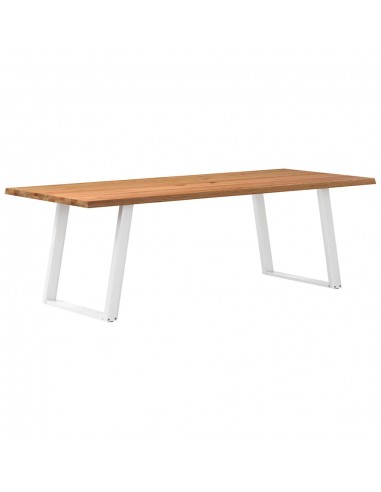 Table à manger marron clair 240x100x74 cm bois de chêne massif